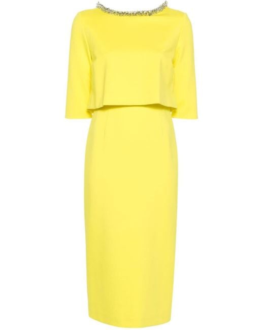 Robe mi-longue à design superposé Dorothee Schumacher en coloris Yellow