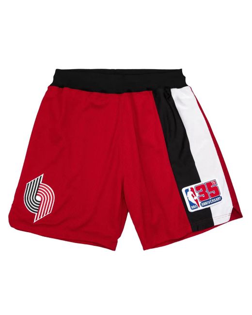 Mitchell & Ness Red 1980/81 "Portland Trail Blazers" Shorts for men