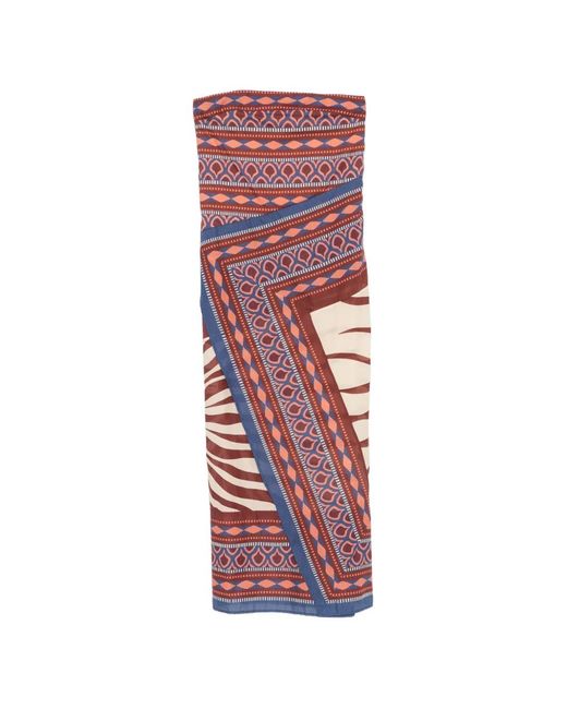Johanna Ortiz Red Paraiso Agreste Strapless Dress