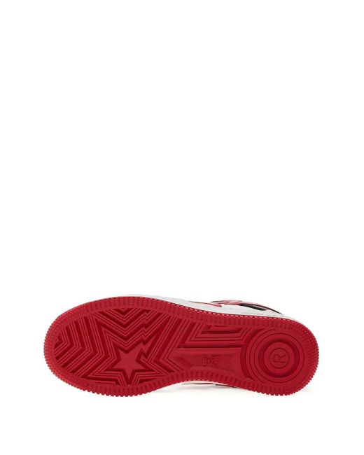 A Bathing Ape Bape Sta #3 スニーカー Red