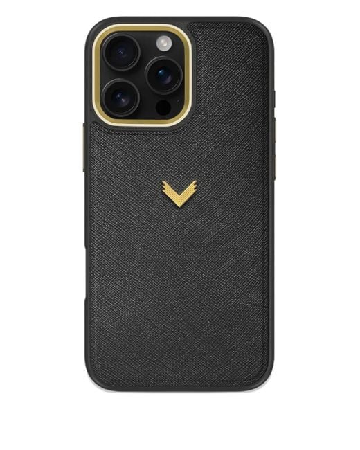 Velante Black Saffiano Leather Iphone 16 Pro Max Case