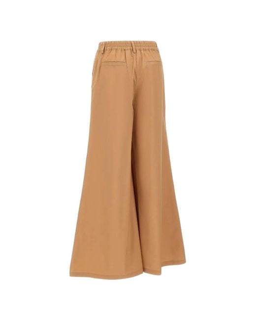 Pantalon Palazzo À Ceinture Kaos en coloris Natural