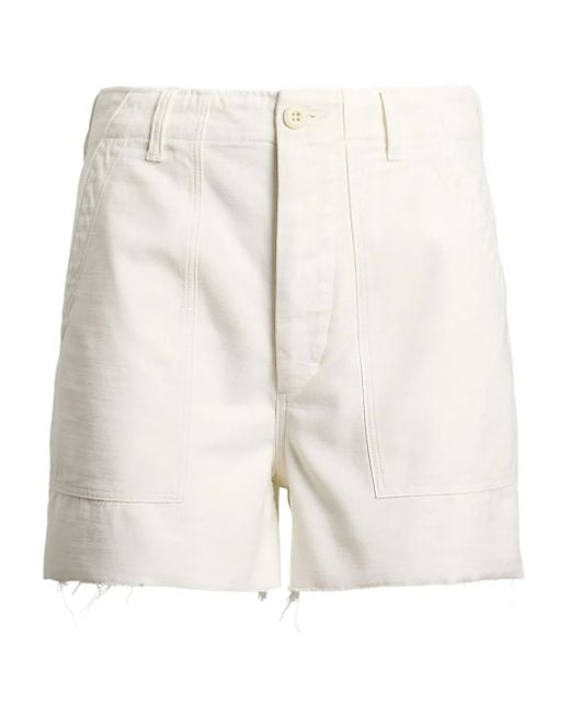 Polo Ralph Lauren White Utility-Style Shorts