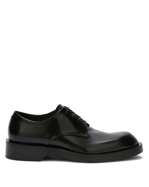 Jil Sander Black Leather Derby Shoes for men