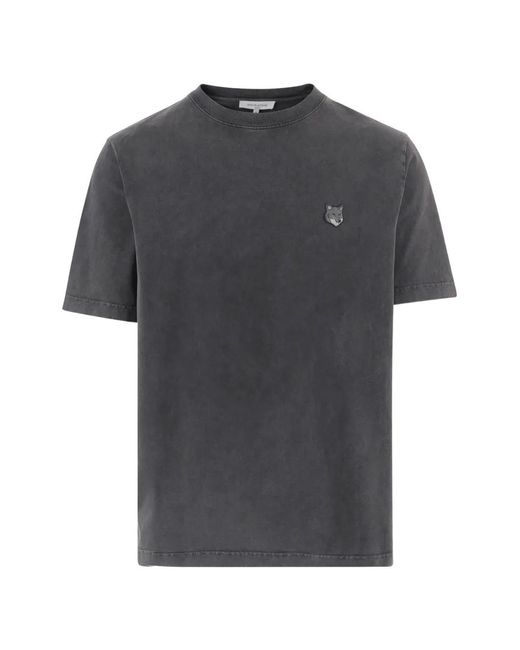 Maison Kitsuné Gray Fox-Patch T-Shirt for men