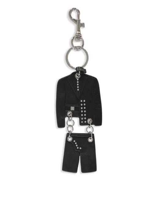 Versace White Leather Keyring