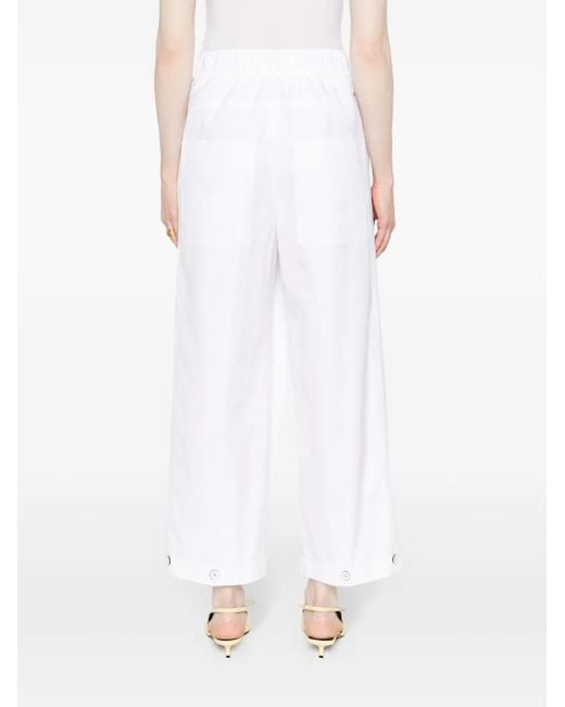 Jil Sander White Poplin Cotton Trousers