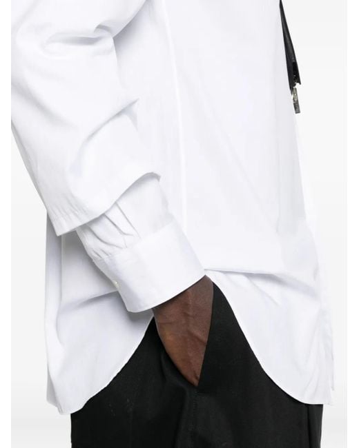 Camicia Con Polsini Doppi di Comme des Garçons in White da Uomo