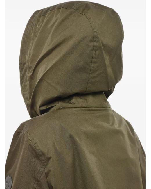 Woolrich Green Logo-Patch Utility Parka