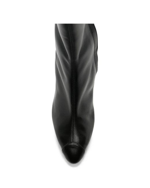 Aeyde Black Mia Cap Wedge-Heel Ankle Boots