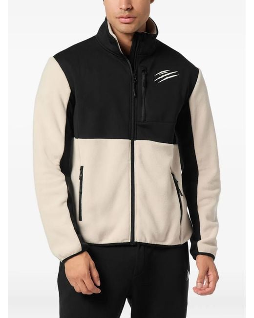 Philipp Plein Black Pile Nylon Zip Anorak for men