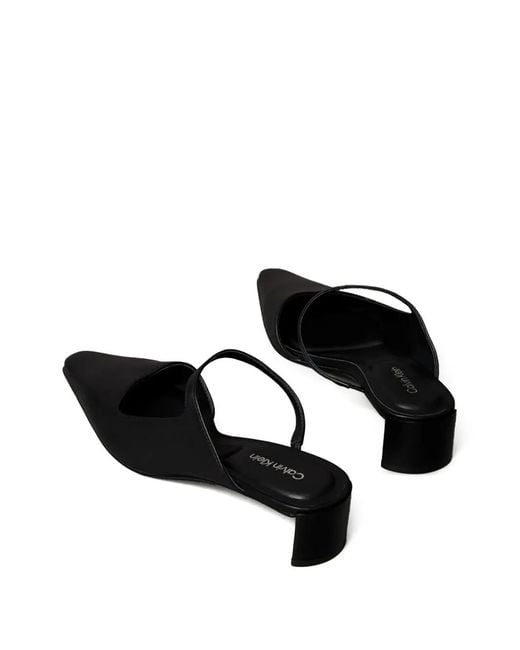 Calvin Klein Black Mules Mit Eckiger Kappe