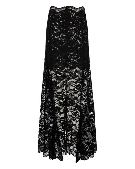 Rabanne Black Flared Maxi Skirt