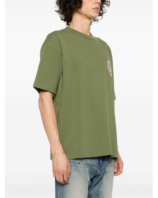 メンズ Drole de Monsieur Art De La Table Cotton T-shirt Green