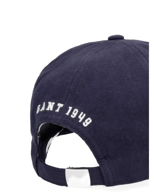 Gant Blue Logo-Patch Baseball Cap for men