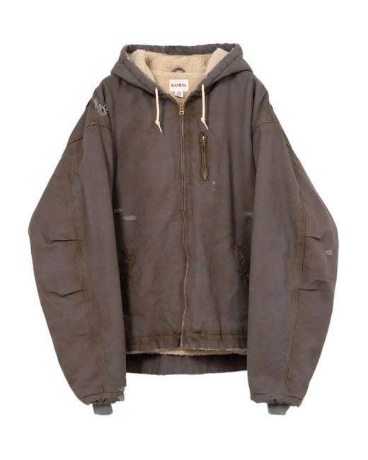 メンズ KAMIYA ダメージ ジャケット Brown