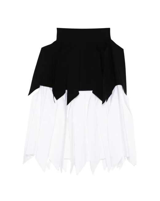 A.W.A.K.E. MODE Black Poplin Skirt