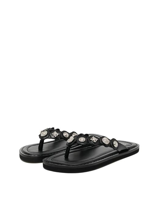 Toga White Leather Sandals