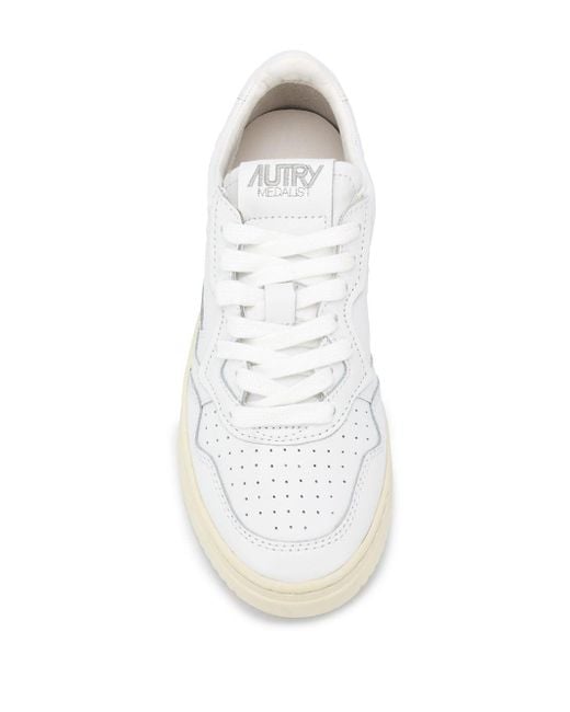 Autry White Medalist low-top sneakers