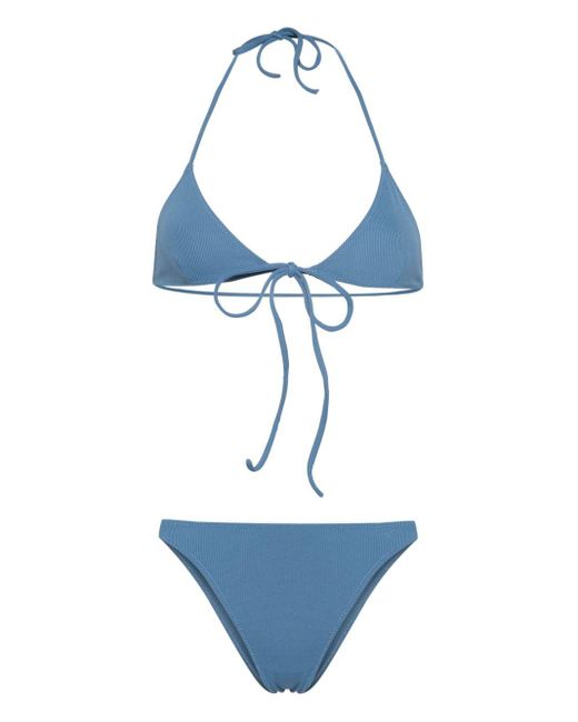 Bikini de canalé Tredici Lido de color Blue