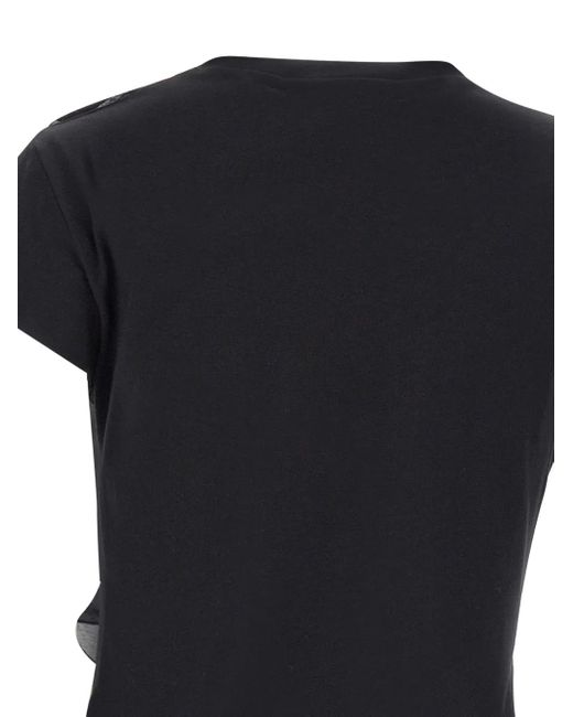 Camiseta con detalle de volantes Kaos de color Black