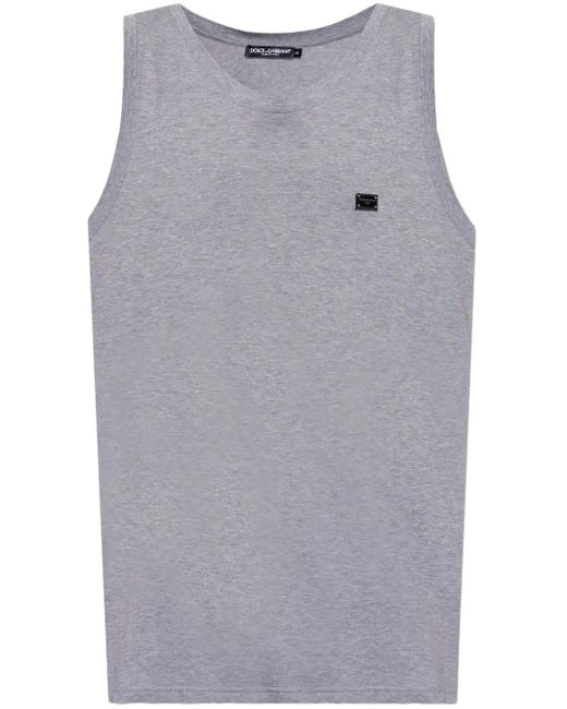 Dolce & Gabbana Gray Dolce & Gabbana Tank Top Clothing for men