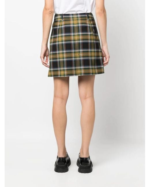KENZO Geruite Mini-Rok in het Green