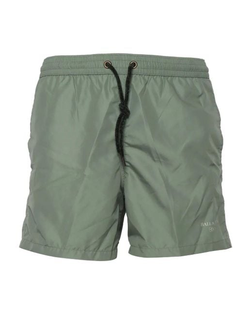 Ballantyne Green Drawstring Swim Shorts for men