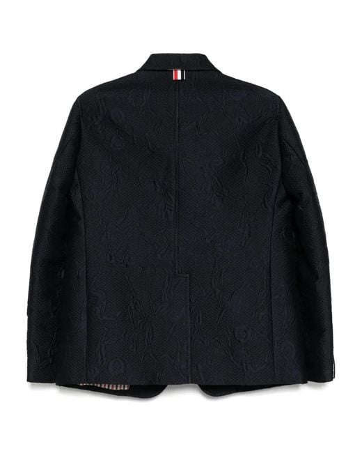 Thom Browne Blue Single-Breasted Blazer for men