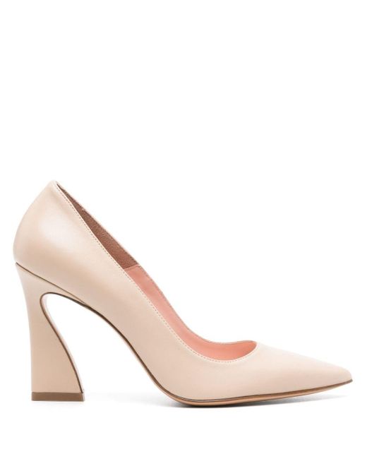 Anna F. Pink 98mm Leather Pumps