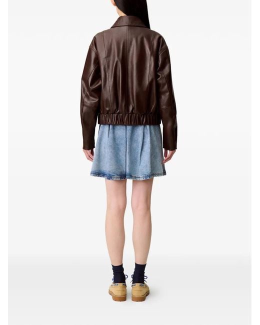Claudie Pierlot Brown Leather Jacket