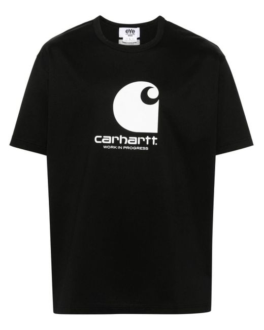 Junya Watanabe Black X Carhartt Logo-print Cotton T-shirt - Men's - Cotton for men