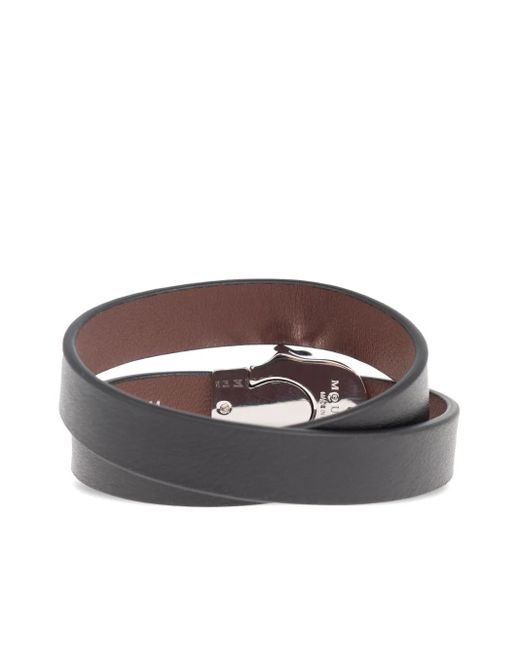 Alexander McQueen Black Skull-Appliqué Bracelet for men