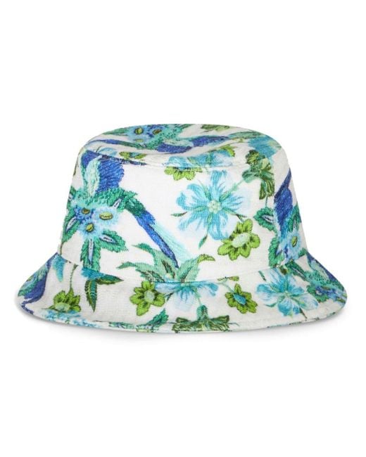 Etro Green Tropical-print Bucket Hat for men