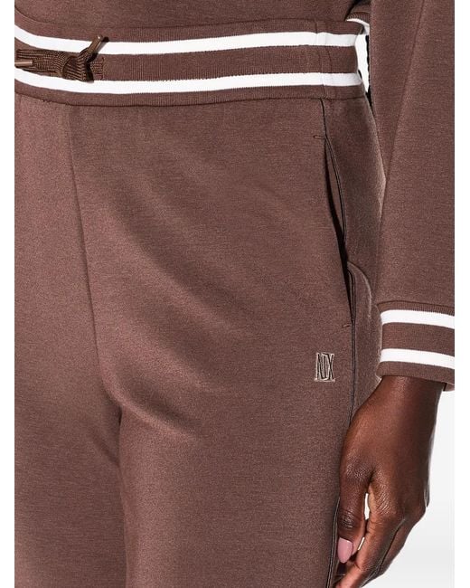 ARMANI EXCHANGE Brown Logo-Plaque Track Pants