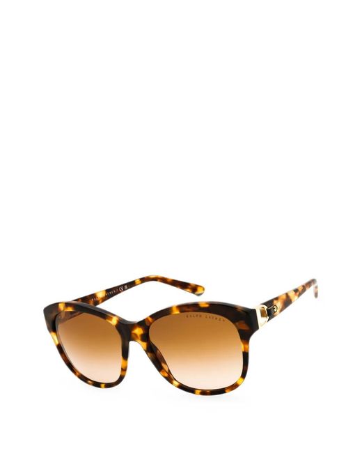 Ralph Lauren Natural Tortoiseshell-Effect Oval-Frame Sunglasses