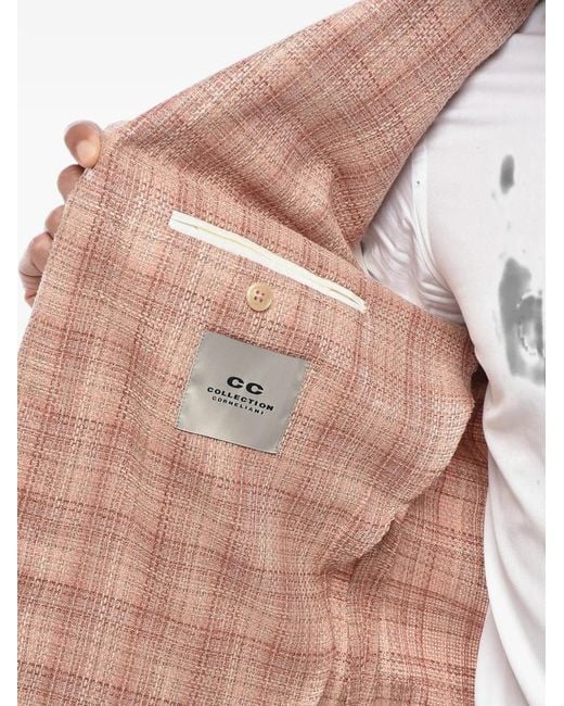 Corneliani Natural Single-Breasted Patch-Pocket Blazer for men
