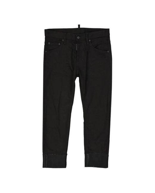 DSquared² Black Logo-Patch Jeans