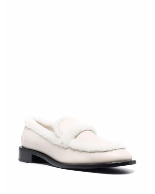 Stuart Weitzman Multicolor Shearling Trim Loafers