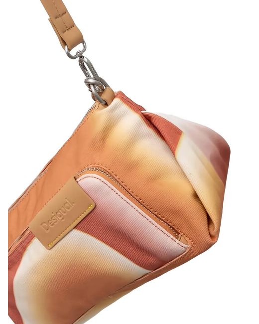 Desigual Brown Zip-Fastening Patterned Cross Body Bag