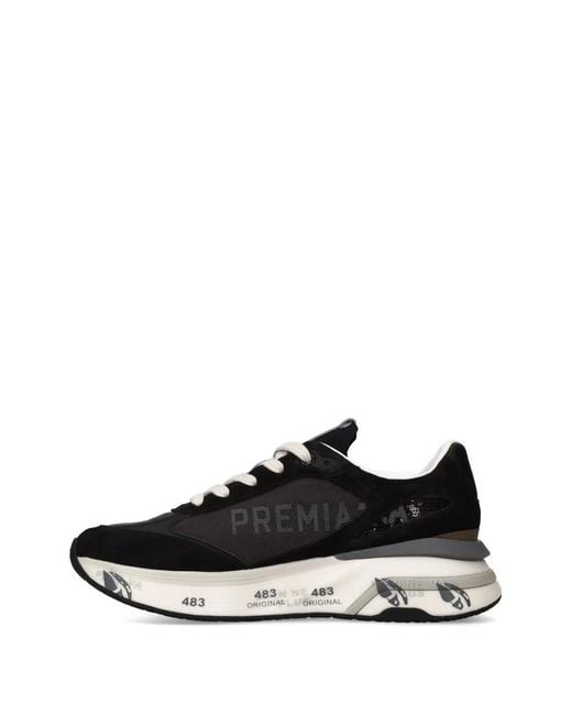 Premiata Black Flat Shoes