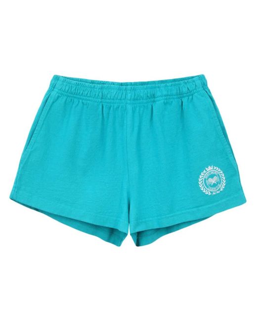 Sporty & Rich Blue Ny Country Club Disco Shorts
