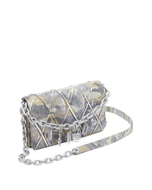Portafoglio Charm-D di DIESEL in Gray
