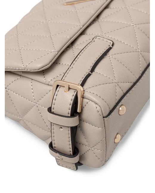 Guess White Paisleigh Quilted Shoulder Bag
