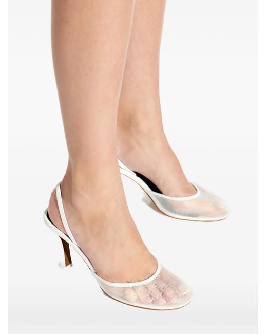 Neous White Slingback Pumps