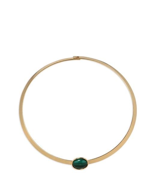 Jennifer Behr Metallic Elaine Malachite Collar Necklace