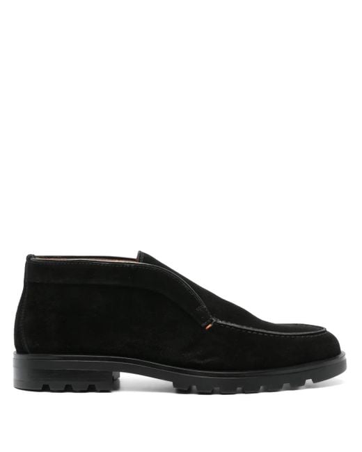 Scarpe nere slip-on eleganti di Santoni in Black da Uomo