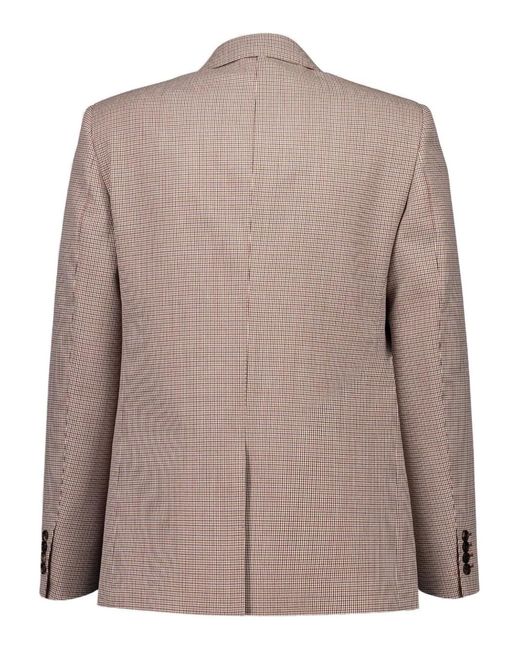 Gucci Natural Gingham-Pattern Blazer for men
