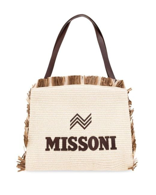 Missoni Natural Logo-patch Tote Bag
