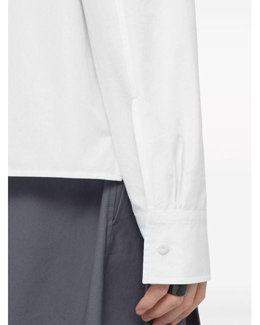 Jil Sander White Stud-detailing Cotton Shirt for men